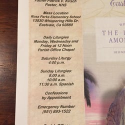 Saint Oscar Romero Catholic Church - Mass schedule