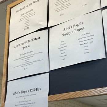 Abel’s Bagels - Menu as of 11/4/2024 - Bagels Near Me - Las Vegas, Nevada