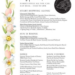 Easter Menu. Easter Menu.
