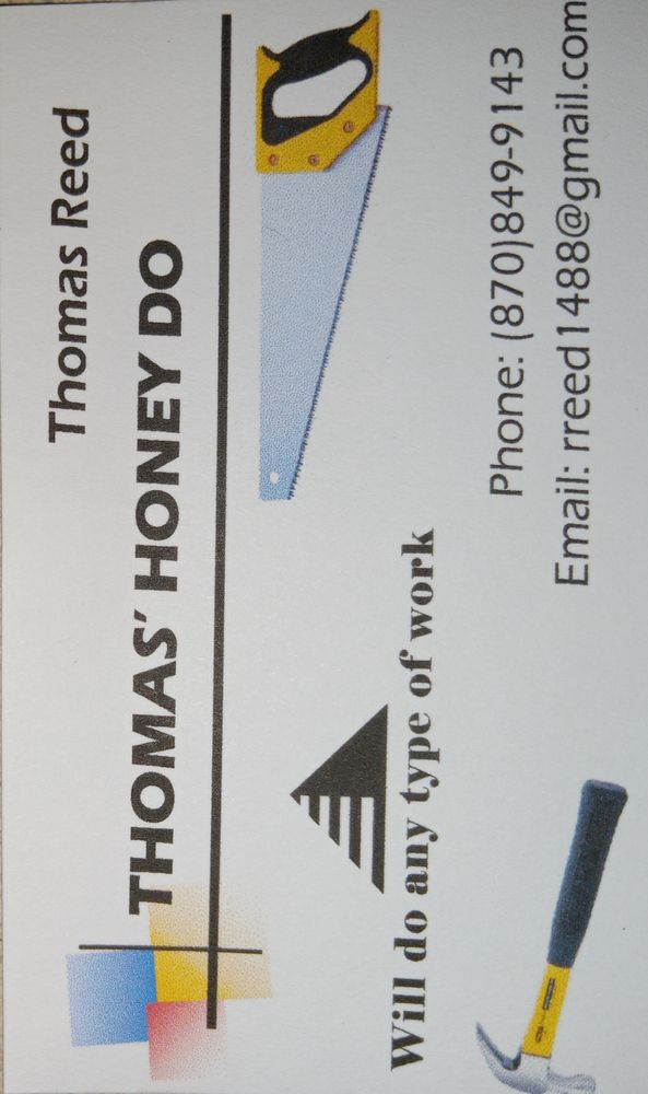 Slide of Thomas' Honey Do