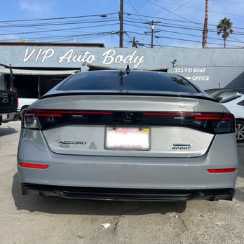 VIP Auto Body - My blacked out rear emblems including "Accord, Sport, Hybrid", and the Honda "H" above the license plate. - Body Shops Near Me - Los Angeles, California VIP Auto Body - My blacked out rear emblems including "Accord, Sport, Hybrid", and the Honda "H" above the license plate. - Body Shops Near Me - Los Angeles, California