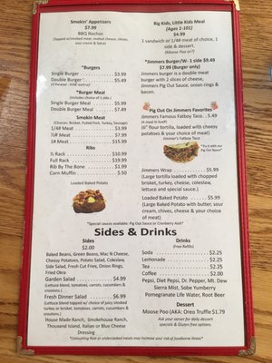 Menu photo 3 Jimmers BBQ Montrose, CO