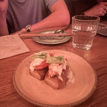 Mokyo - lobster roll - best dish! but also $20 for 2 tiny rolls - Korean Near Me - New York, New York Mokyo - lobster roll - best dish! but also $20 for 2 tiny rolls - Korean Near Me - New York, New York