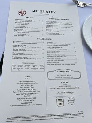 Menu photo 3 Miller & Lux Kailua-Kona, HI Menu photo 3 Miller & Lux Kailua-Kona, HI
