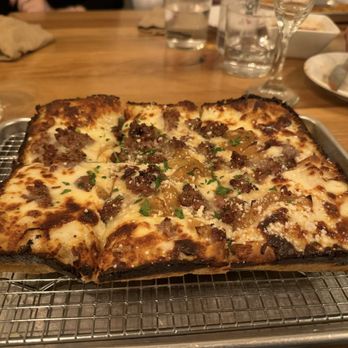 Emmy Squared Pizza - South End - Sausage Pizza - Pizza Near Me - Charlotte, North Carolina Emmy Squared Pizza - South End - Sausage Pizza - Pizza Near Me - Charlotte, North Carolina