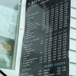 A Brewed Awakening - Menu from may 2026