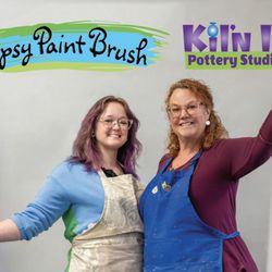 Tipsy Paintbrush - Melanie and Wendy, the mother/daughter team of Tipsy Paint Brush and Kil'n It Pottery Studio