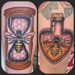 Collective Hive Tattoo - Bees Done by Eric Conner