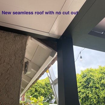 Mr Patio Cover - New cover with seamless roofline - Patio Coverings Near Me - Chino, California