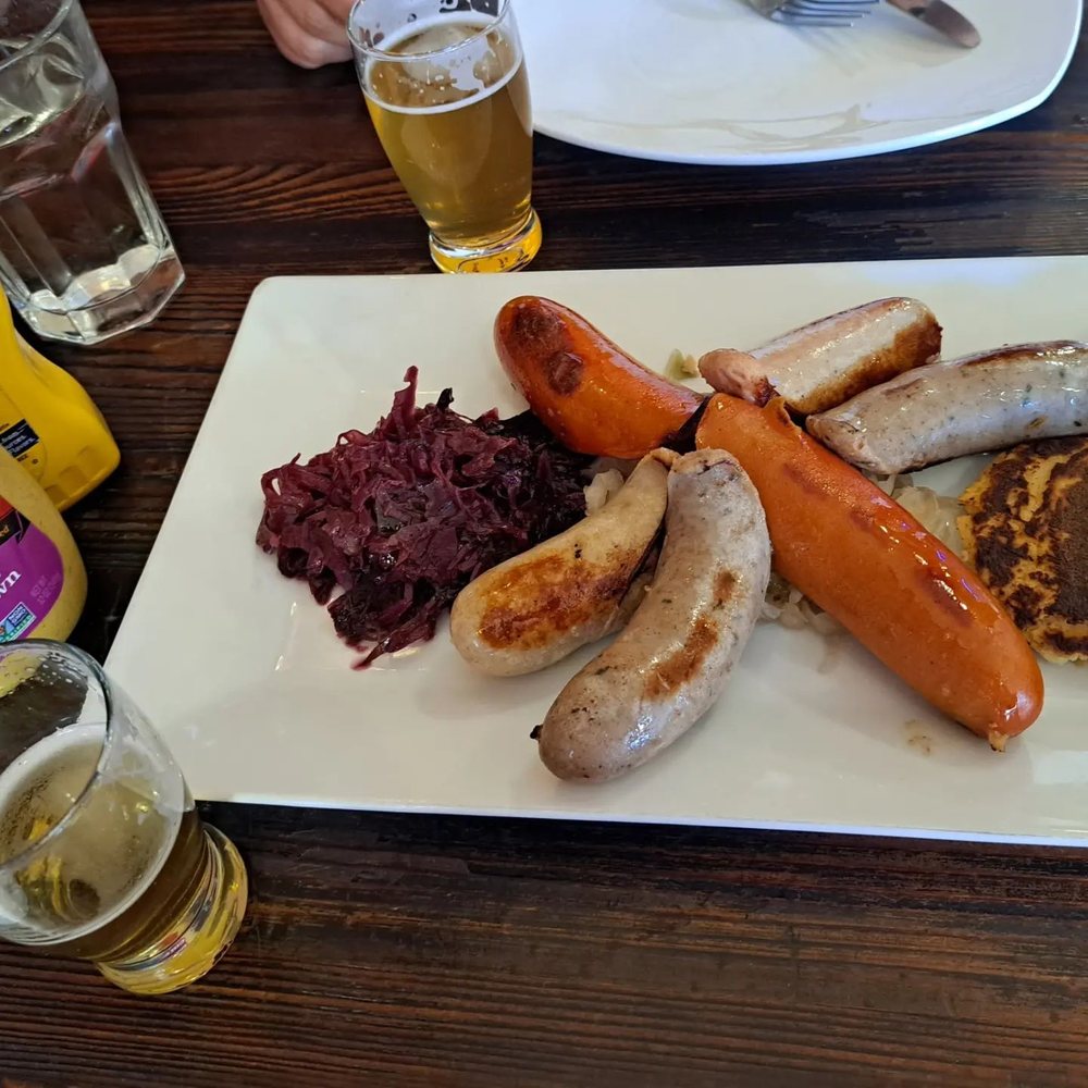Viking Garden Restaurant - Sausage sampler - American Near Me - Solvang, California Viking Garden Restaurant - Sausage sampler - American Near Me - Solvang, California