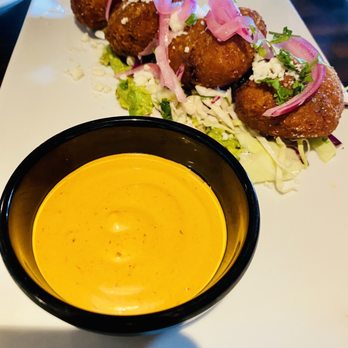 de Fuego - Poblano Salmon Croquettes - Latin American Near Me - Clackamas, Oregon