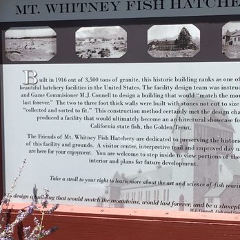 Mt Whitney Fish Hatchery - Tours Near Me - Independence, California