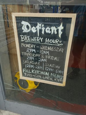 Menu photo 8 Defiant Brewing Co. Pearl River, NY