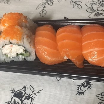 Sushi Me - California roll and salmon nigiri - Sushi Bars Near Me - Bellevue, Washington Sushi Me - California roll and salmon nigiri - Sushi Bars Near Me - Bellevue, Washington