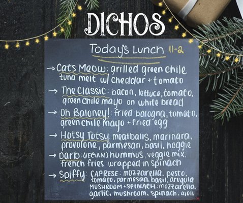 Menu photo 2 Dichos Coffee House Las Vegas, NM