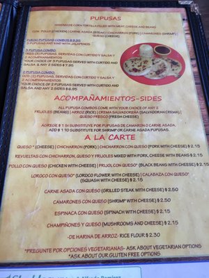 Menu photo 6 El Salvador Restaurant Mesa, AZ
