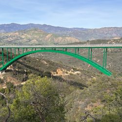 Los Padres National Forest - Cold Springs Bridge with Los Padres National Forest in background
