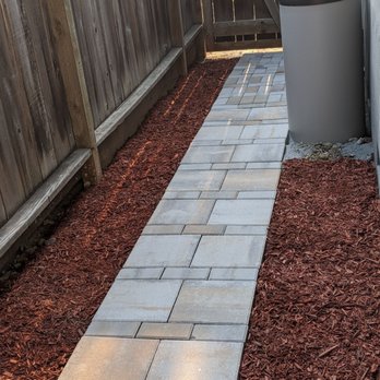 Penglin Landscaping - Sidewalk: provided free of charge using our leftover pavers - Landscaping Near Me