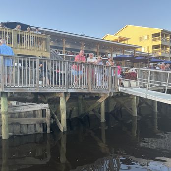 Blue Drum - View of the restaurant from the dock - Seafood Near Me - Little River, South Carolina Blue Drum - View of the restaurant from the dock - Seafood Near Me - Little River, South Carolina