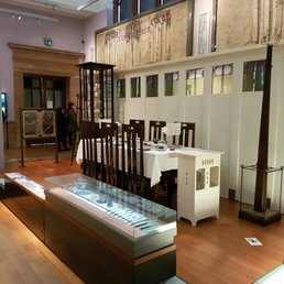 Miss Cranston's tearoom in the Mackintosh exhibit.