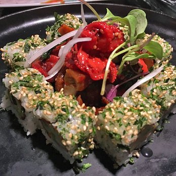 Akira Back - Octopus Roll (octopus cakes wrapped in crispy rice with furikake & sesame seeds, and marinated baby octopus salad with wakame) - Japanese Near Me - Toronto, Ontario Akira Back - Octopus Roll (octopus cakes wrapped in crispy rice with furikake & sesame seeds, and marinated baby octopus salad with wakame) - Japanese Near Me - Toronto, Ontario