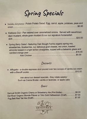 Menu photo 4 Krystyna’s Polish American Cuisine Red Bluff, CA Menu photo 4 Krystyna’s Polish American Cuisine Red Bluff, CA