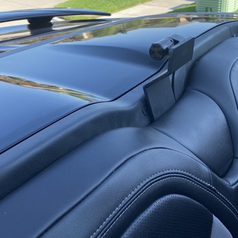 CAR TOYS - Custom fixture for dash cam attached to convertible - Car Stereo Installation Near Me - McKinney, Texas