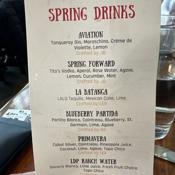 Los Dos Potrillos - Spring drink menu- nice when it's snowing outside :) - Mexican Near Me - Castle Rock, Colorado