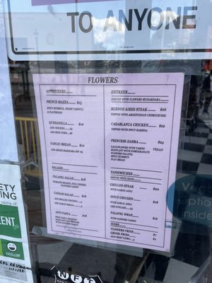 Photo of Flowers Bar & Restaurant - Seattle, WA, US. menu as of April 2023