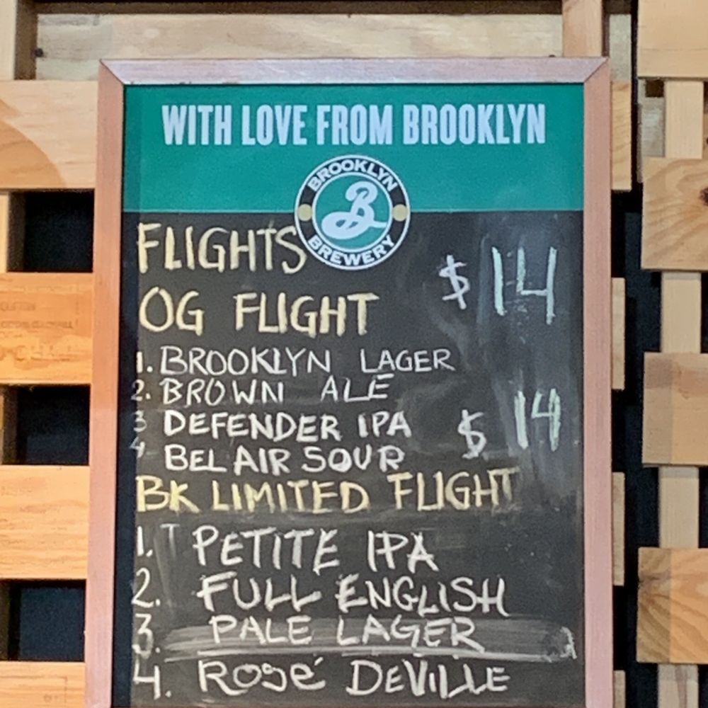 The Brooklyn Brewery - Flight options. Hopefully those prices stay the same or go down... - Breweries Near Me - Brooklyn, New York The Brooklyn Brewery - Flight options. Hopefully those prices stay the same or go down... - Breweries Near Me - Brooklyn, New York