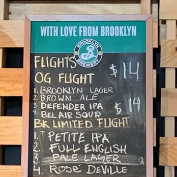 The Brooklyn Brewery - Flight options. Hopefully those prices stay the same or go down... - Breweries Near Me - Brooklyn, New York The Brooklyn Brewery - Flight options. Hopefully those prices stay the same or go down... - Breweries Near Me - Brooklyn, New York