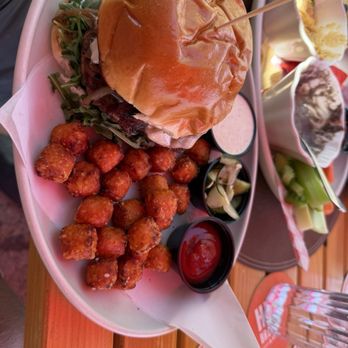 One Handsome Bastard Distillery - Pinetop Burger with sweet potato tots. Mmmmmm - Distilleries Near Me - Scottsdale, Arizona One Handsome Bastard Distillery - Pinetop Burger with sweet potato tots. Mmmmmm - Distilleries Near Me - Scottsdale, Arizona