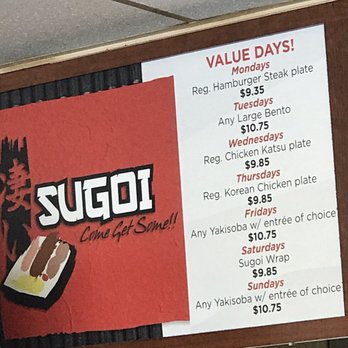 Sugoi - Just a quick snap of the branded menu - Japanese Near Me - Honolulu, Hawaii Sugoi - Just a quick snap of the branded menu - Japanese Near Me - Honolulu, Hawaii