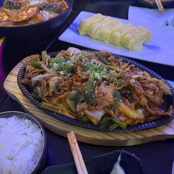 Dangol - The spicy pork & Korean Style Egg Roll with Cheese - Korean Near Me - Flushing, New York