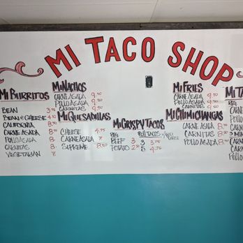Mi Taco Shop - a menu on a refrigerator - Mexican Near Me - El Cajon, California Mi Taco Shop - a menu on a refrigerator - Mexican Near Me - El Cajon, California