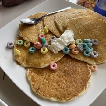 Butter Smith Kitchen & Pies - Fruit loop "mini" pancakes - New American Near Me - El Paso, Texas Butter Smith Kitchen & Pies - Fruit loop "mini" pancakes - New American Near Me - El Paso, Texas