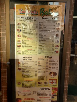 Menu photo 4 Taqueria Bahia San Rafael, CA
