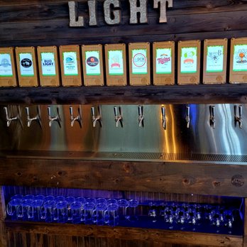 Hops & Berry Taproom - a row of beer taps - Bars Near Me - Williston, North Dakota