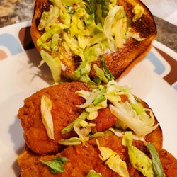 MrBeast Burger - Inside the Nashville spicy Chicken tender sandwich