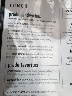 Menu photo 8 The Prado at Balboa Park San Diego, CA Menu photo 8 The Prado at Balboa Park San Diego, CA
