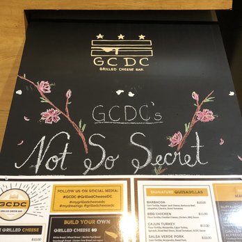 GCDC Grilled Cheese Bar - Sign above menu - American Near Me - Washington, DC, District of Columbia
