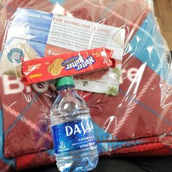 Carter BloodCare - December swag is a throw blanket