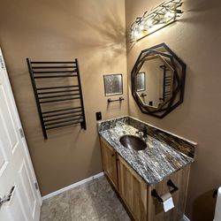 Tucson Home Works - Towel bar warmer LED lit niche batch accessories mirror light