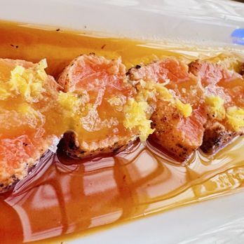Bon Sake - Salmon w/ Foie Gras: truffle, honey, soy, garlic oil. - Sushi Bars Near Me - Covington, Louisiana