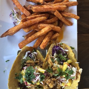Eureka! - Fish tacos with Sweet Potato Fries - American Near Me - Concord, California Eureka! - Fish tacos with Sweet Potato Fries - American Near Me - Concord, California