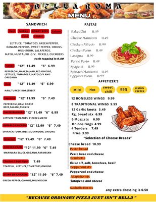 Menu photo 2 Bella Roma Pizza Raleigh, NC Menu photo 2 Bella Roma Pizza Raleigh, NC