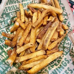 Fries - a bit heavily salted but great texture Fries - a bit heavily salted but great texture