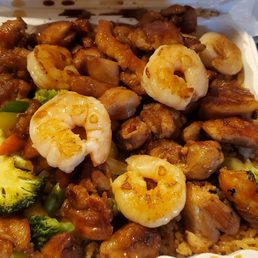Hibachi Shrimp & Teriyaki Chicken Lunch