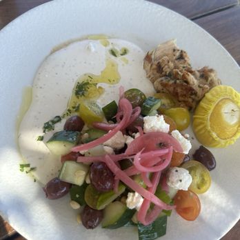 Spruzzo - Horiatiki Salad with chicken (half portion!) - Bars Near Me - West Palm Beach, Florida