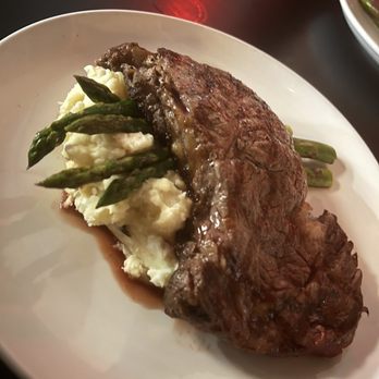 The Carvery - Medium rare Ribeye with mash potatoes & asparagus so yummy - Breakfast & Brunch Near Me - Long Beach, California The Carvery - Medium rare Ribeye with mash potatoes & asparagus so yummy - Breakfast & Brunch Near Me - Long Beach, California
